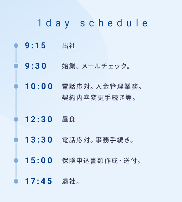 1day schedule